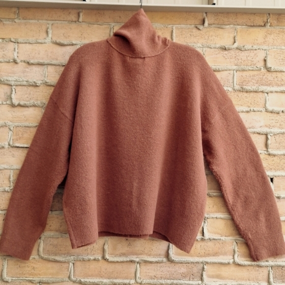 Banana Republic Wool Blend Centerseam Turtleneck in Colour Mesquite Wood - Picture 4 of 6